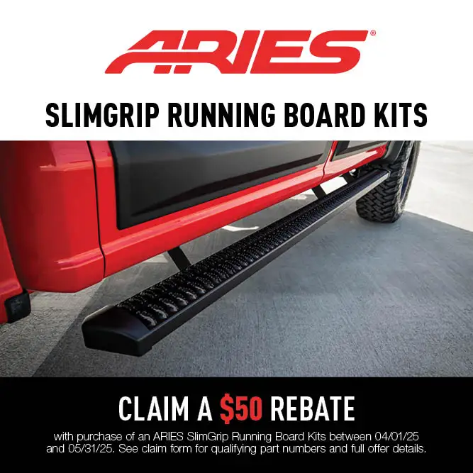 Aries Slimgrip Running Board Kits Square